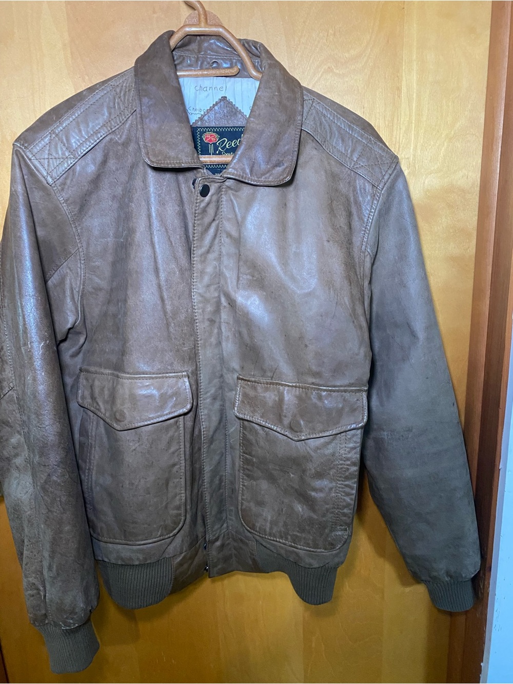 Reed Sportswear genuine leather Jacket - Brown/Black Label
